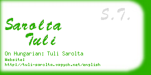 sarolta tuli business card